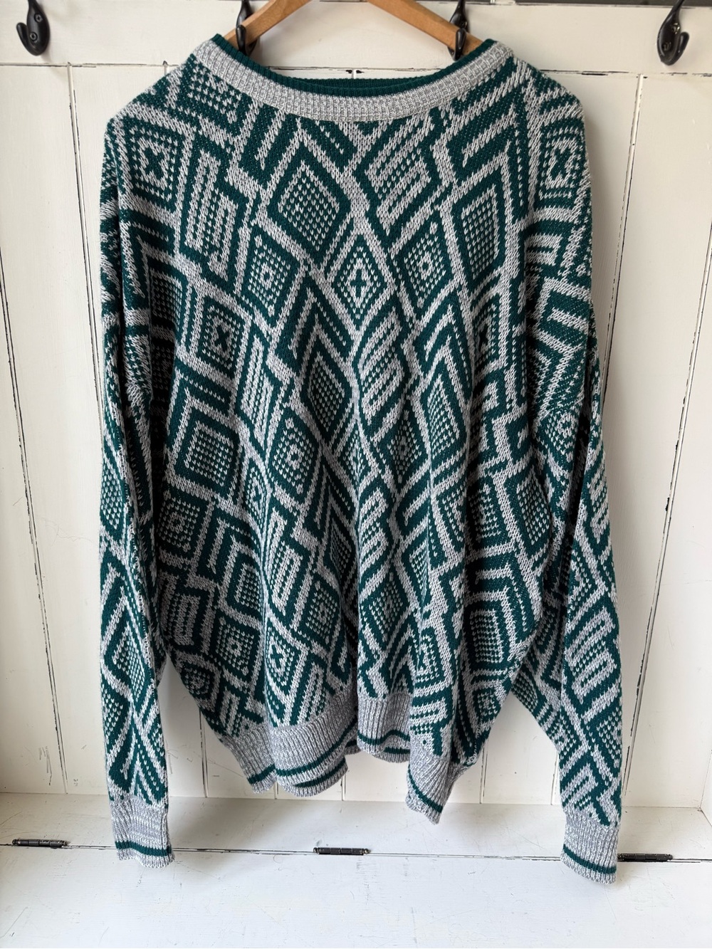 Trend Basics NWT Vintage 90s Geometric Diamond Sweater 3XL